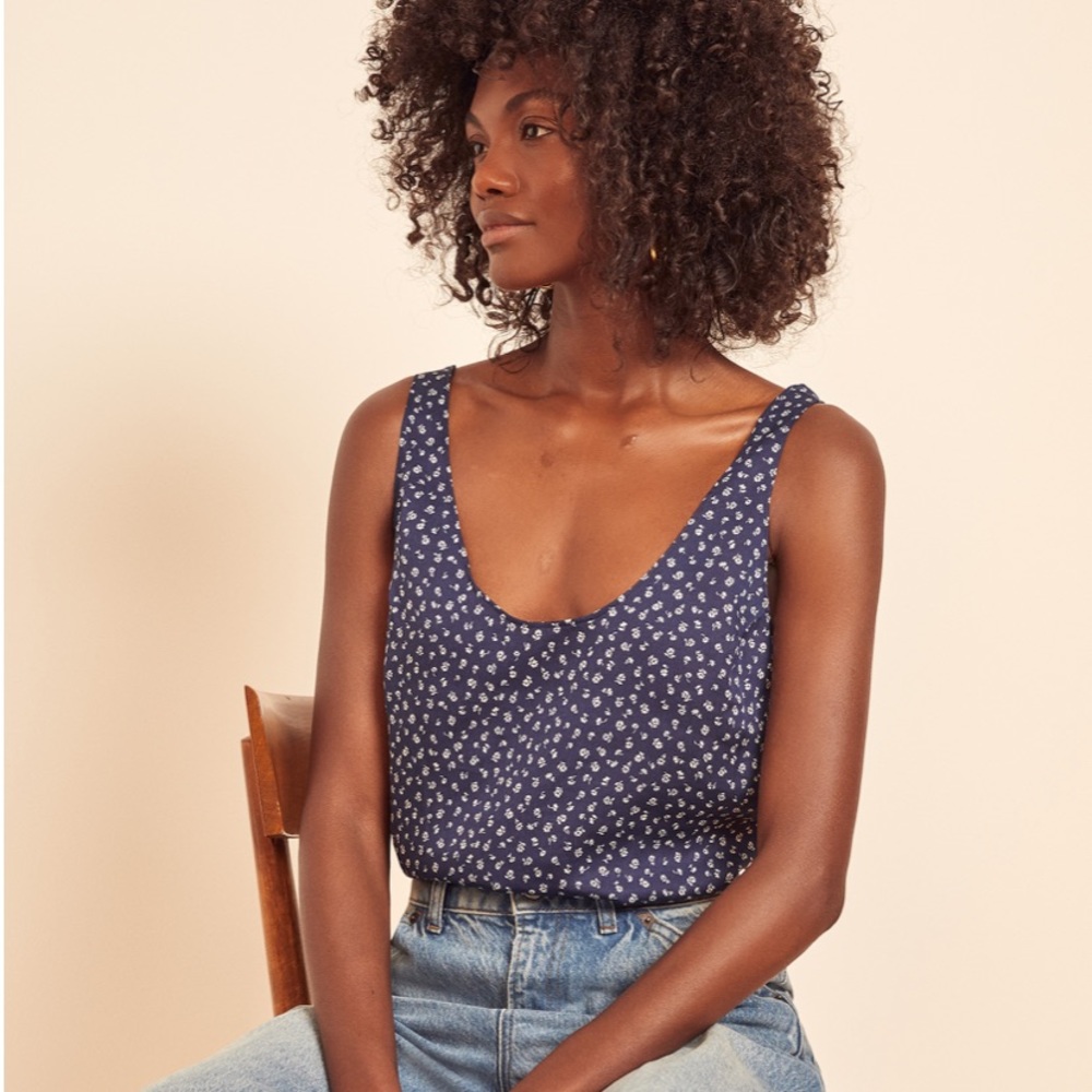Reformation navy camisole size small